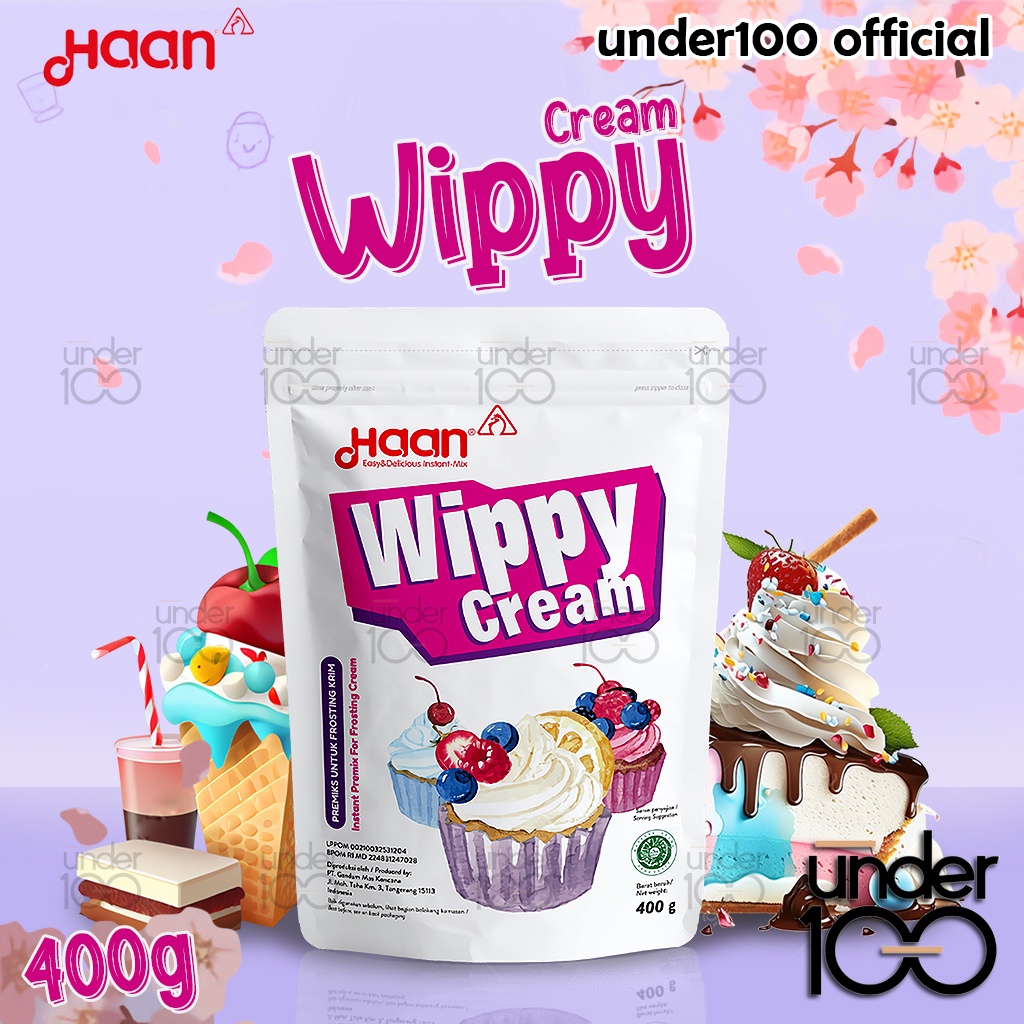 

❤ Under100 ❤ Haan Wippy Cream Pouch 400g | Wippy Cream Bubuk | HALAL BPOM