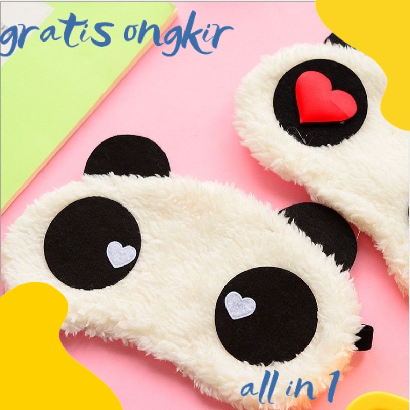 GRATIS ONGKIR Penutup Mata Motif Emoticon Panda tutup mata untuk tidur tutup mata bayi untuk berjemu