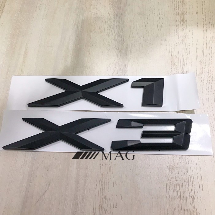 Emblem Sticker Bagasi BMW X3 X1 Emblem BMW- Black - X 1