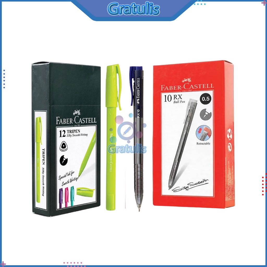 

BALLPOINT RX BALL PEN FABER-CASTELL [0.5 MM/1 PACK/10 PCS] / PULPEN PENA PEN FABER CASTELL 1 PAK