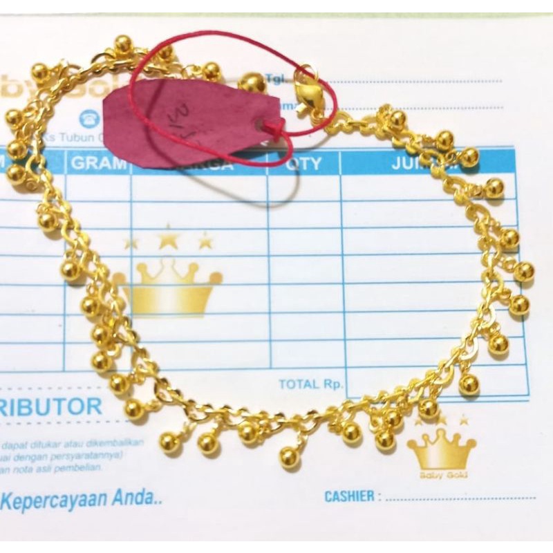 LIMITED GELANG KAKI INDIA EMAS ASLI DAPAT SURAT DARI TOKO BISA COD