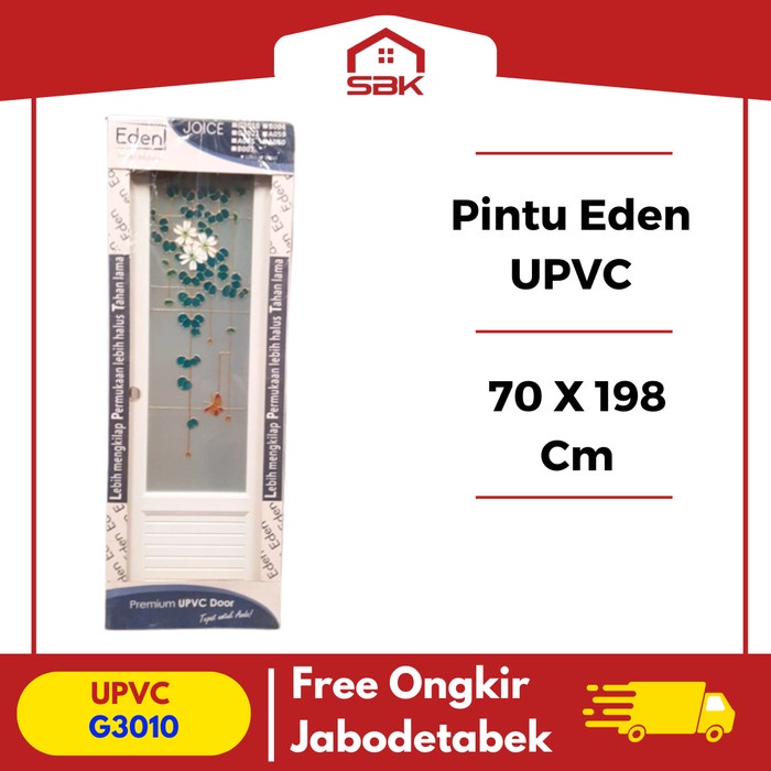 Pintu Kamar Mandi UPVC 70x198 G3010 Eden