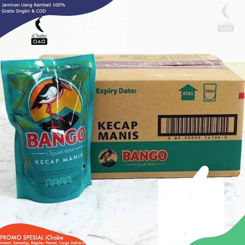

[BISA COD] DS Kecap Bango Dus 520ml / Kecap Manis Bango Karton 520ml x 12