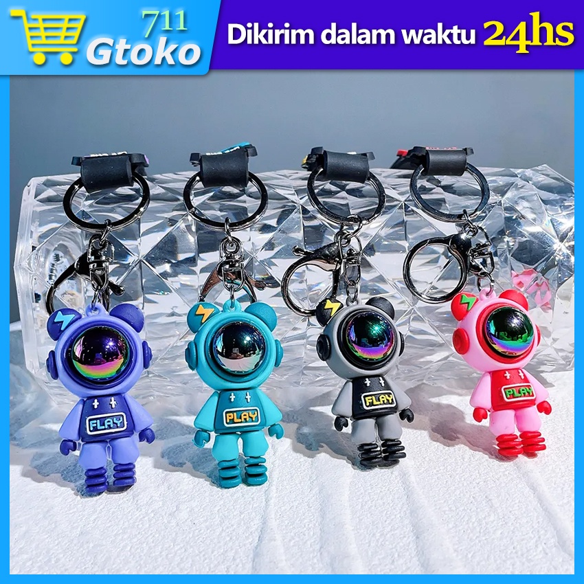 Gantungan Kunci Tas Astronot Astronaut Karakter Kartun Keychain Lucu