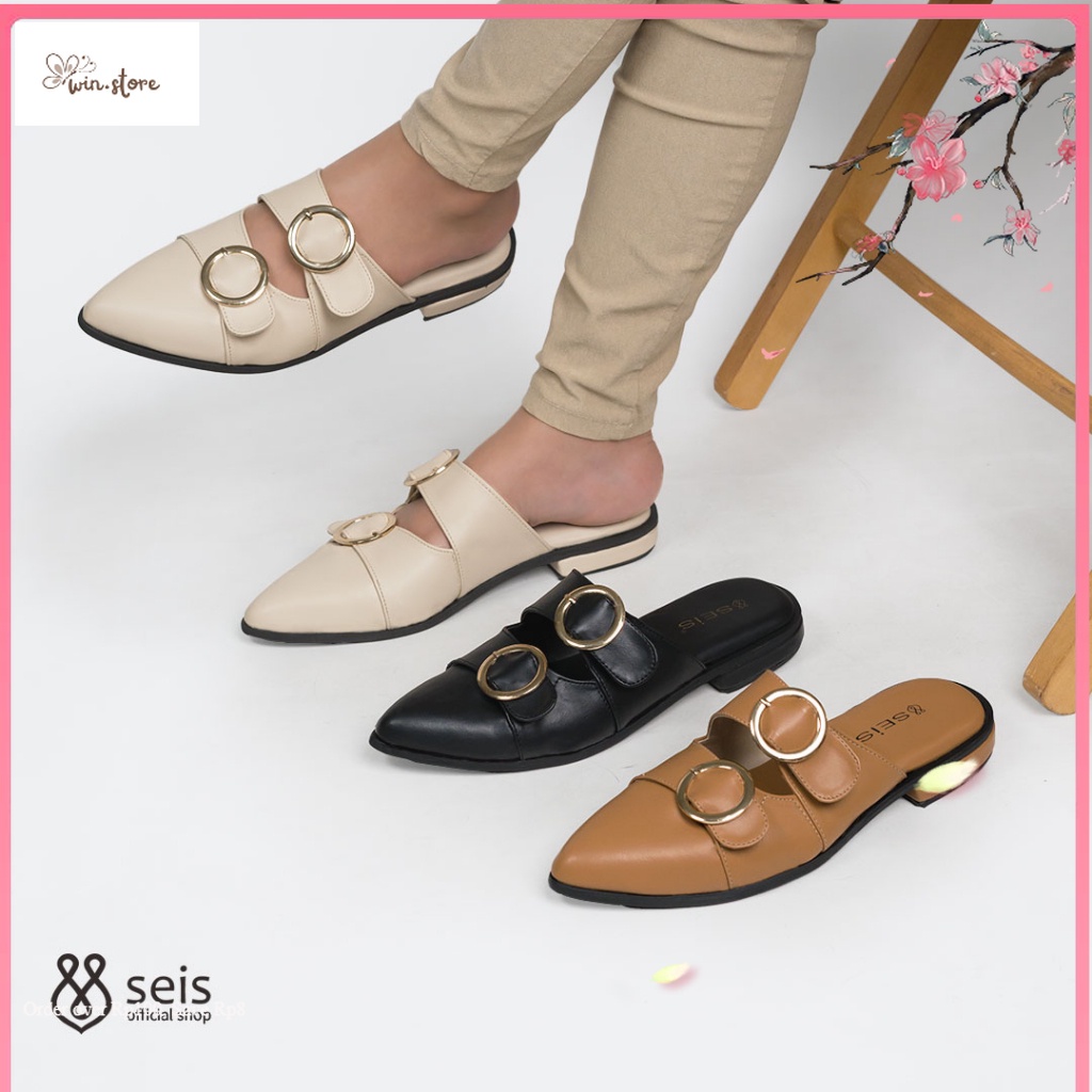 Flat Shoes Terkini / SEIS Vera Mules Wanita