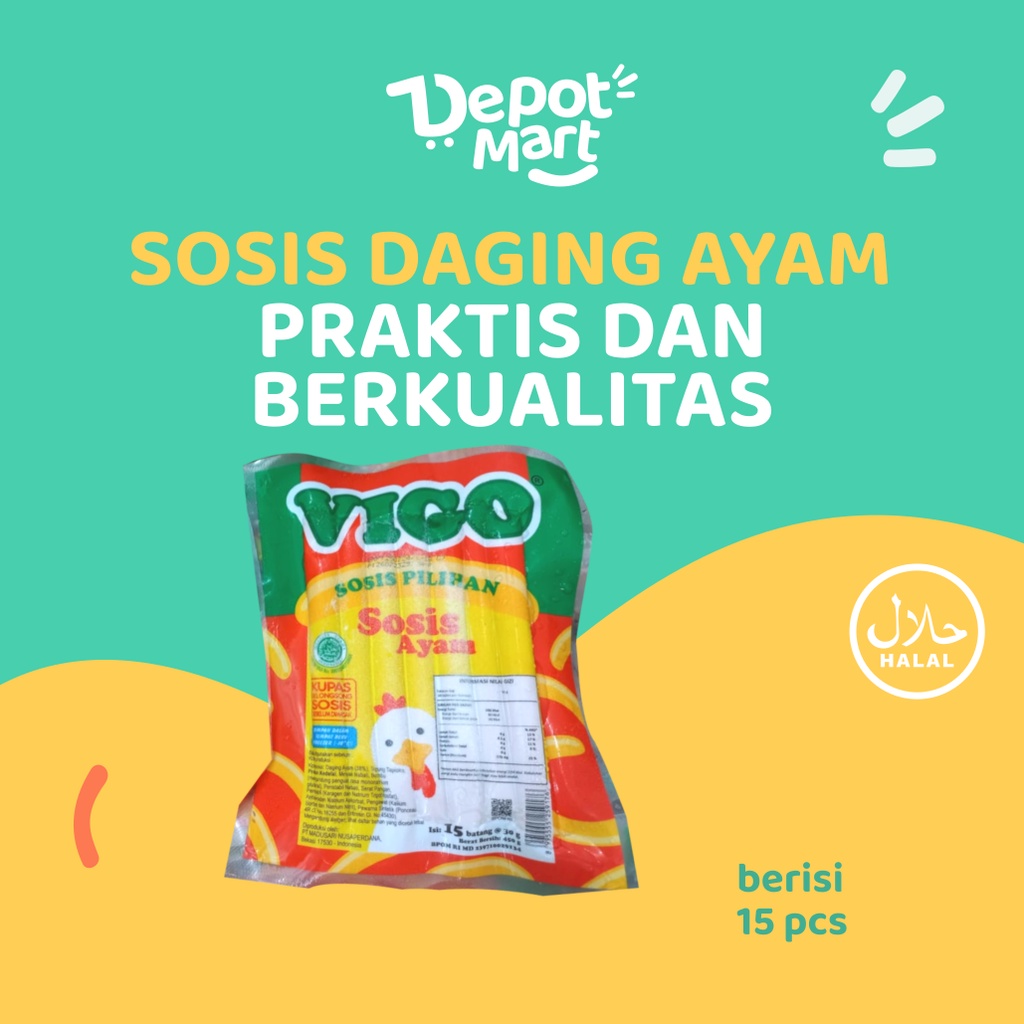 

Vigo Sosis Ayam Panjang Isi 15 Pcs - DepotMart