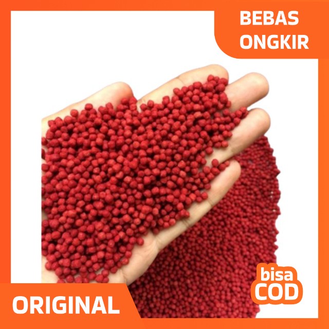 Pelet Racikan Ikan Louhan Channa Arwana Oscar Carophyll Red Merah 100gr