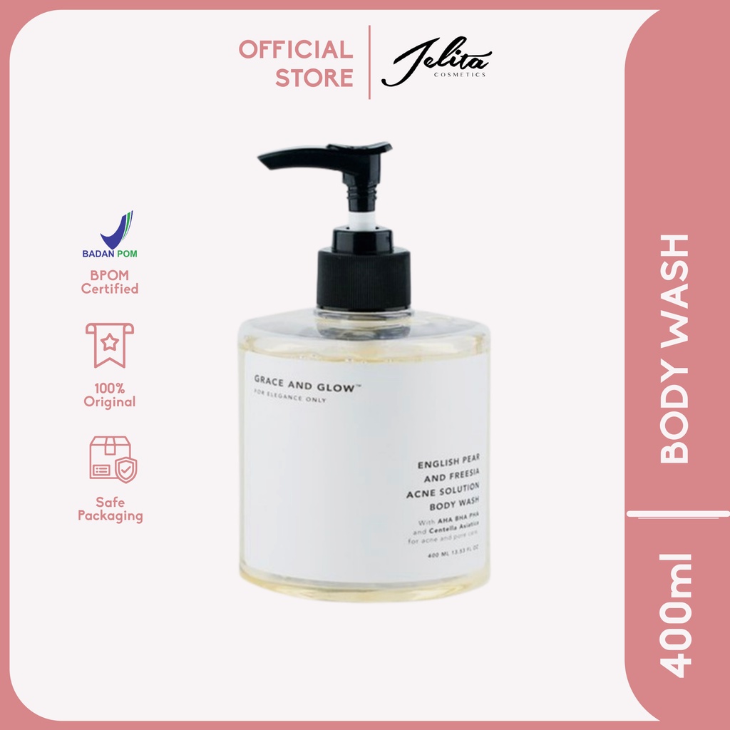Jelita Cosmetics - Grace and Glow English Pear and Freesia Anti Acne Solution Body Wash
