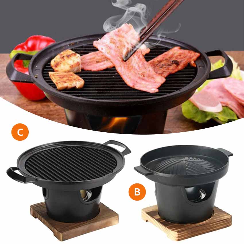 Alat Panggangan Arang Tungku BBQ Barbeque Meja Bulat Alat Panggang BBQ Japanese Grill Stove tungku