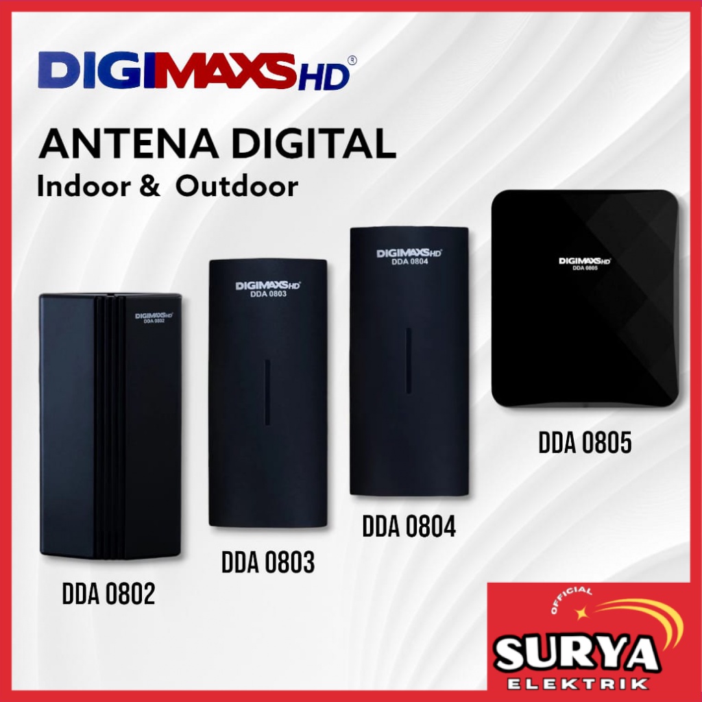 Antena TV Digital Indoor Outdoor DIGIMAXS HD Plus Booster DDA 0802 0803 0804 0805