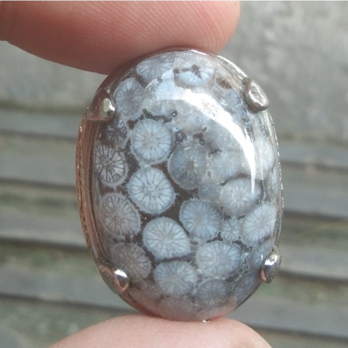 Natural Batu Akik Motif Gambar Bunga Teratai Unik Antik 16