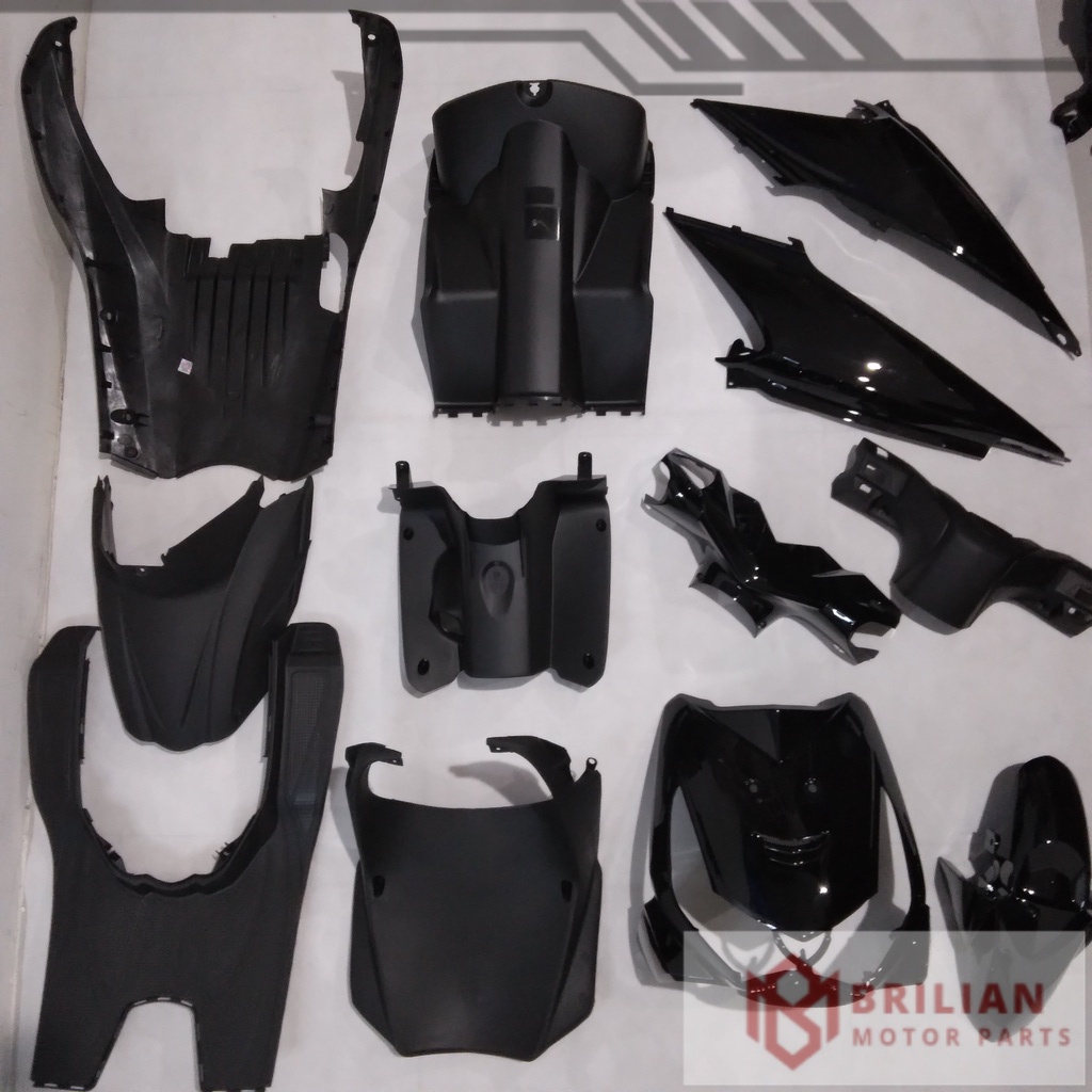 Full Body Beat Karbu KVY 2008 2009 2010 2011 Hitam WIN | complete set bodi kasar halus motor karbura