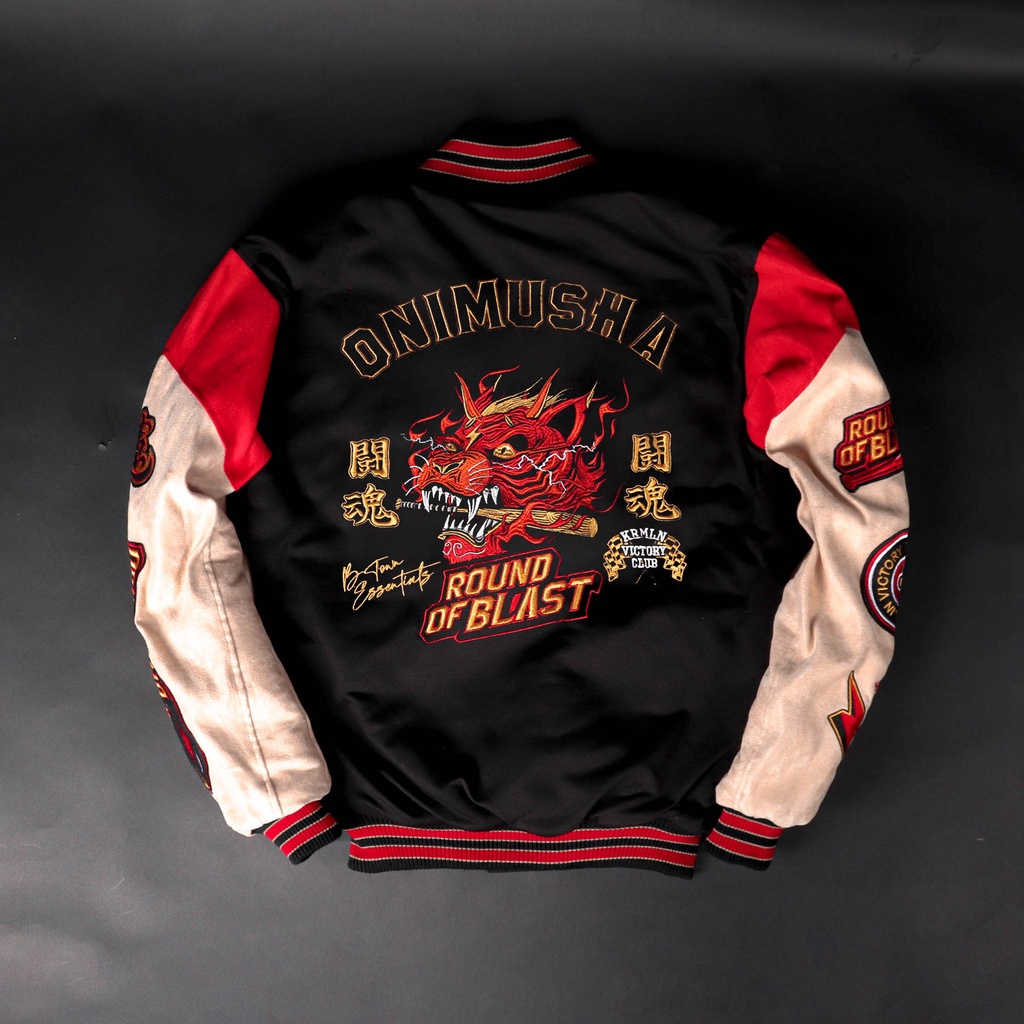 JAKET HOODIE- KREMLIN Varsity Jacket - Onimusha