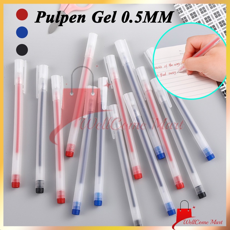 

Pena Tinta Gel Cair Transparan / Pulpen Transparant Gel 0.5mm / Bolpoin Pena Pulpen Tinta Gel Cair Pena