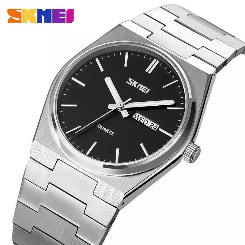 SKMEI Jam Tangan Analog Pria Waterproof Stainless Steel Quartz Watch - 9288