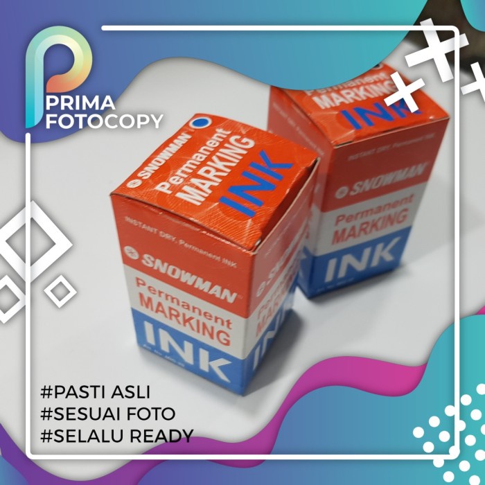 

Refill Tinta Spidol Snowman Permanent | Warna Hitam Biru | Marker