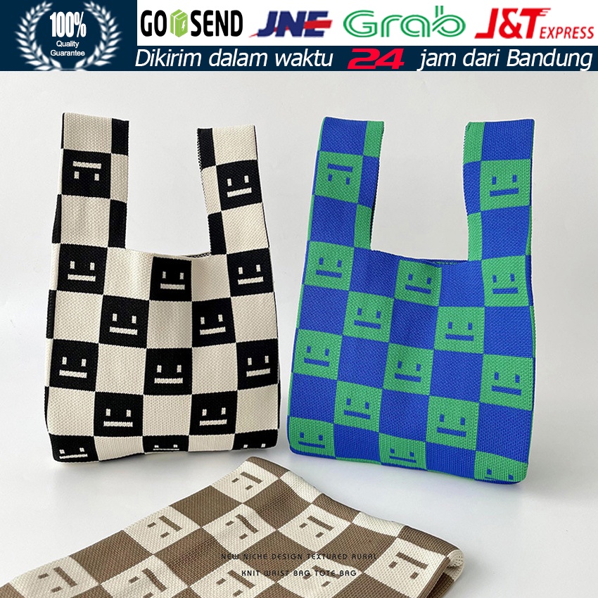 Knitted Bag / Korean Bag / Tote Bag Knitted / Korean Totebag / Korean Bag Kekinian / Tas Rajut Kotak