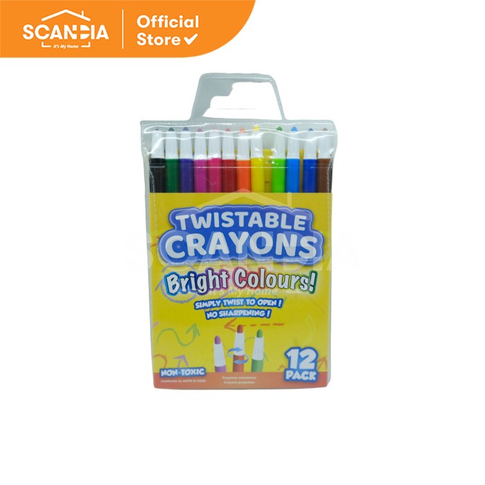 

SCANDIA Colouring Wax Twistable Spidol Warna 12 Pcs (SE0037)