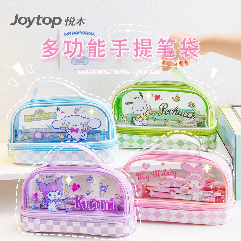 

POUCH KOSMETIK TRANSPARAN SANRIO / KOTAK PENSIL TRANSPARAN TERBARU 2023 MOTIF CINNAMOROL MELODY KUROMI POCHACCHO