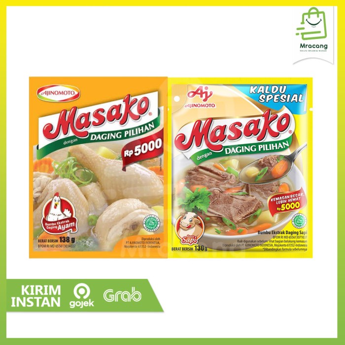 

Masako 123gr / Bumbu penyedap rasa / kaldu bubuk