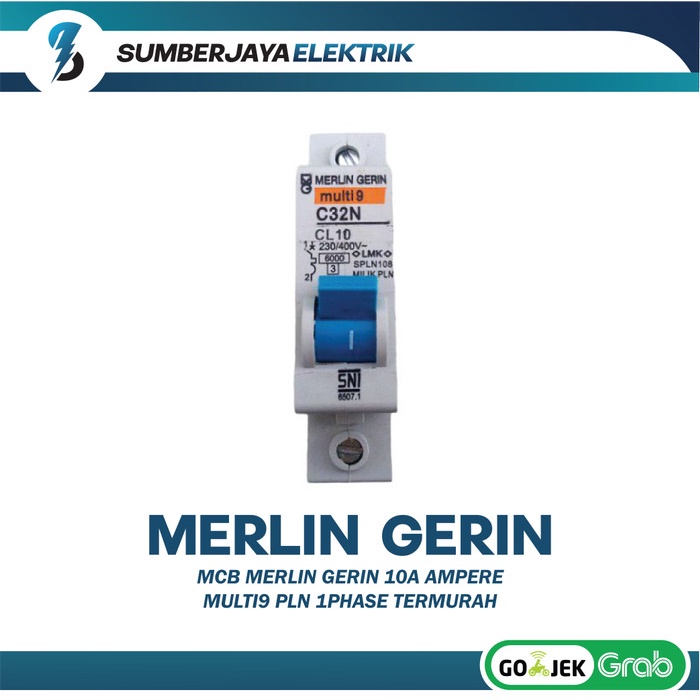 MCB MERLIN GERIN 10A AMPERE MULTI9 PLN 1PHASE TERMURAH