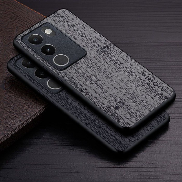 Casing Vivo V29E 5G Bamboo Leather Hard Case Back Cover V29E V29 E