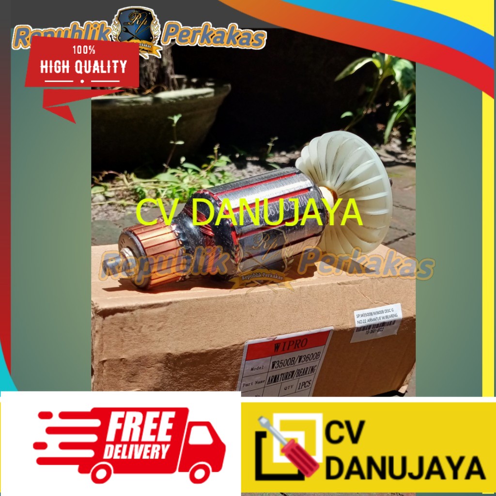 Wipro Armature / Angker W3600B untuk mesin gerinda W3600B