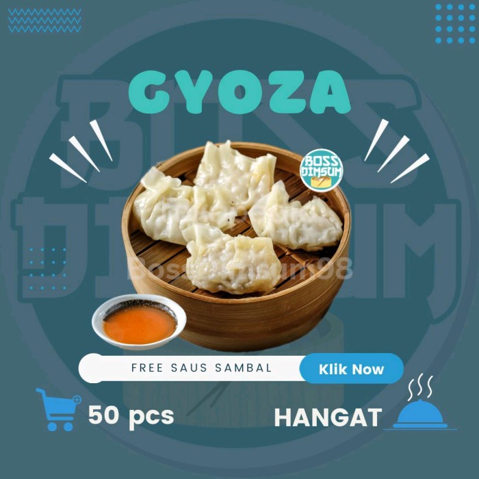

NT-8 gyoza atau kwotie ayam sayur bossdimsum isi 50