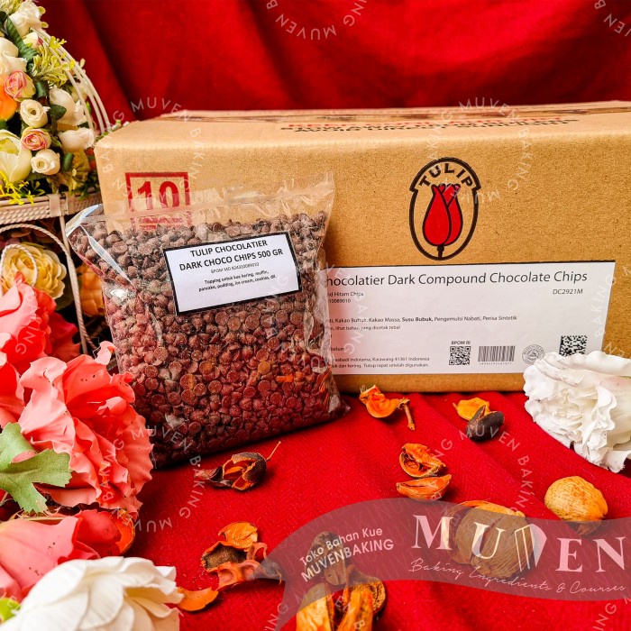 

[Big Sale] CHOCO CHIP TULIP DARK 500 GR (CHOCOCHIP, CHOCOCHIPS, CHIPS)