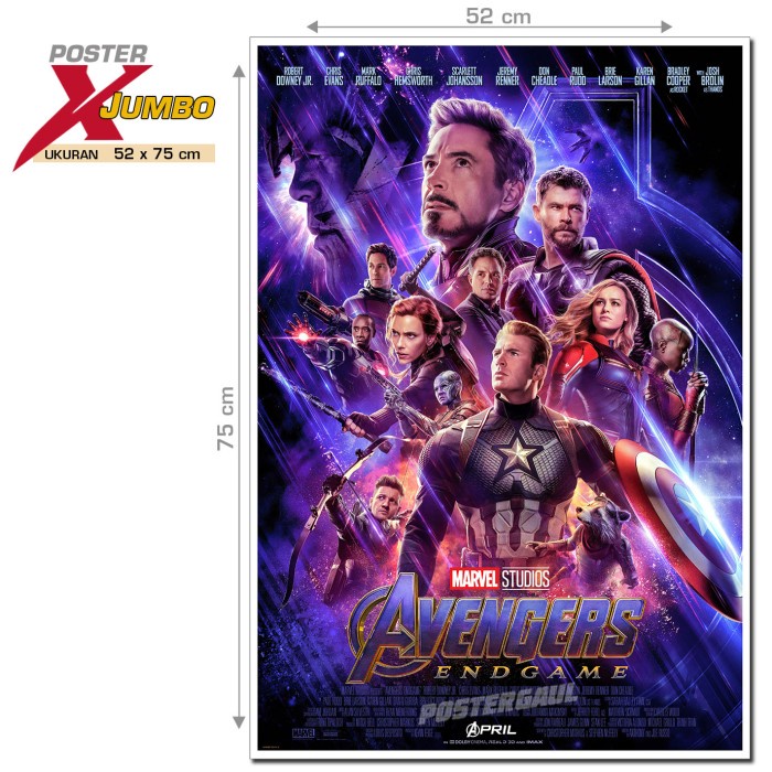 SALE Poster XJumbo REPRODUKSI POSTER FILM: AVENGERS ENDGAME #XJFJP080 Termurah