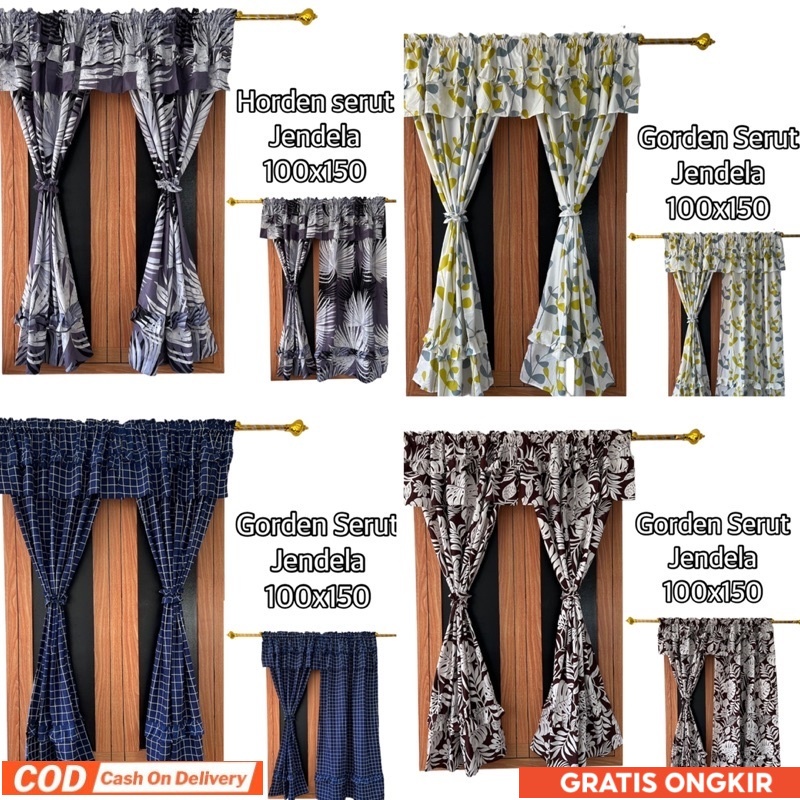 GORDEN JENDELA SERUT 100x150 gorden serut jendela