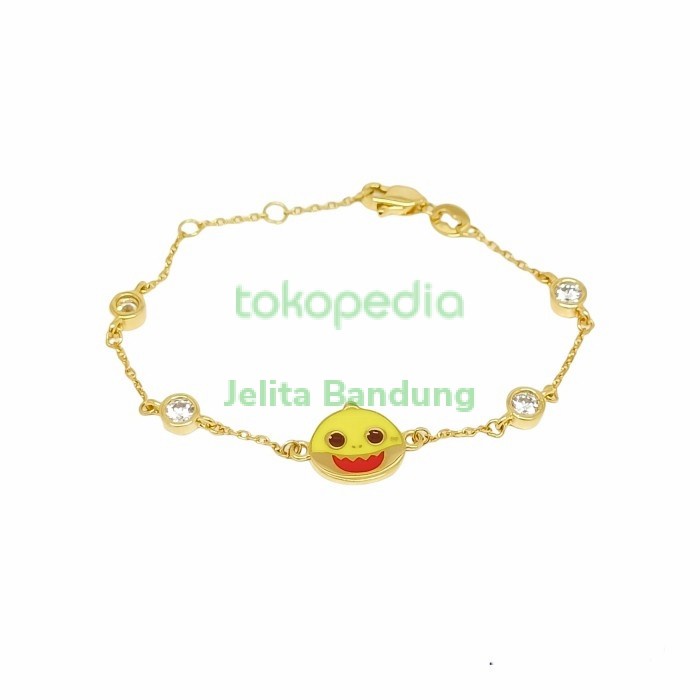 Gelang Anak Hala Kids Baby Shark Yellow BC200140 9K Hala Gold - 2,41gr