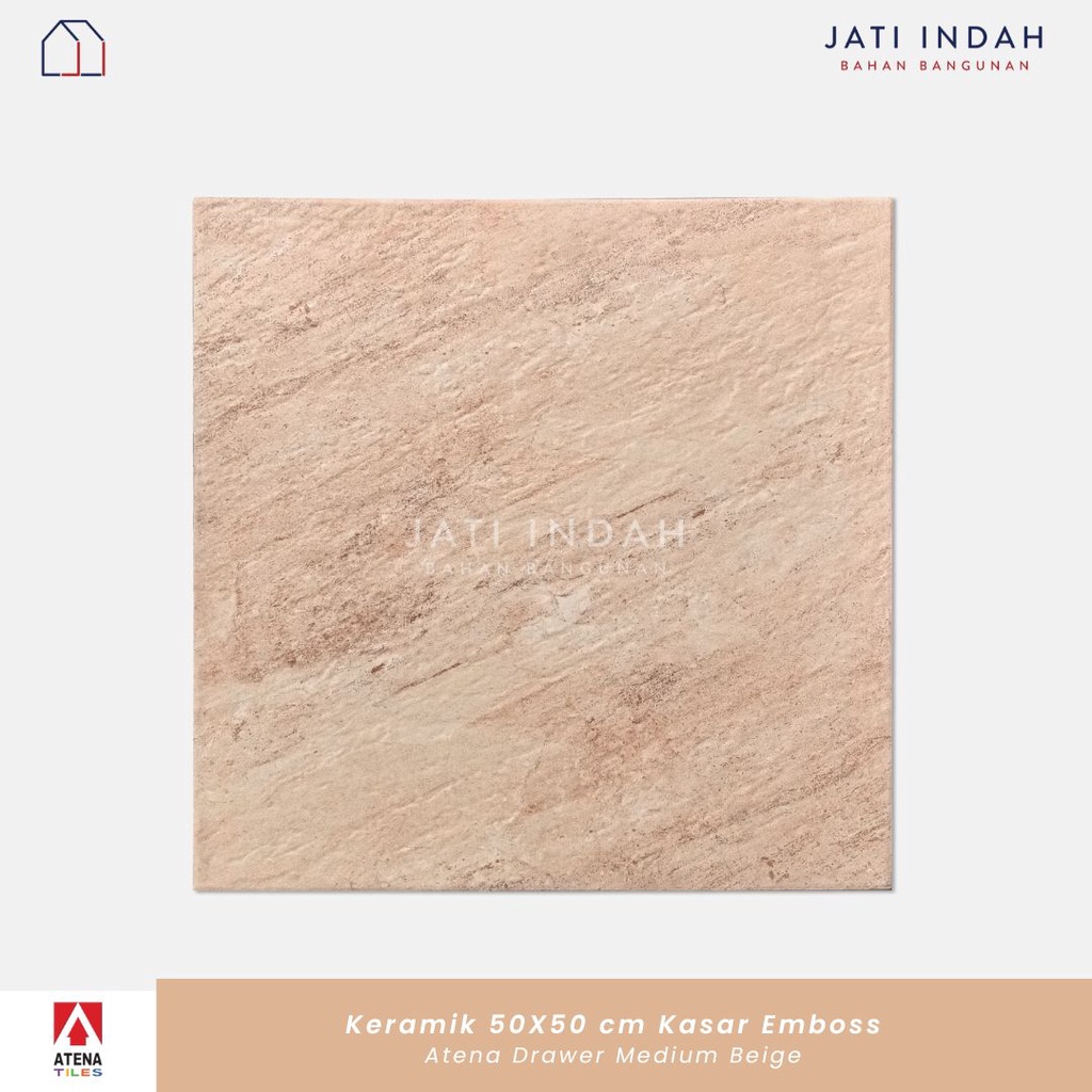 Keramik Kasar 50x50 cm Atena Drawer | Untuk Teras Kamar Mandi Halaman dll