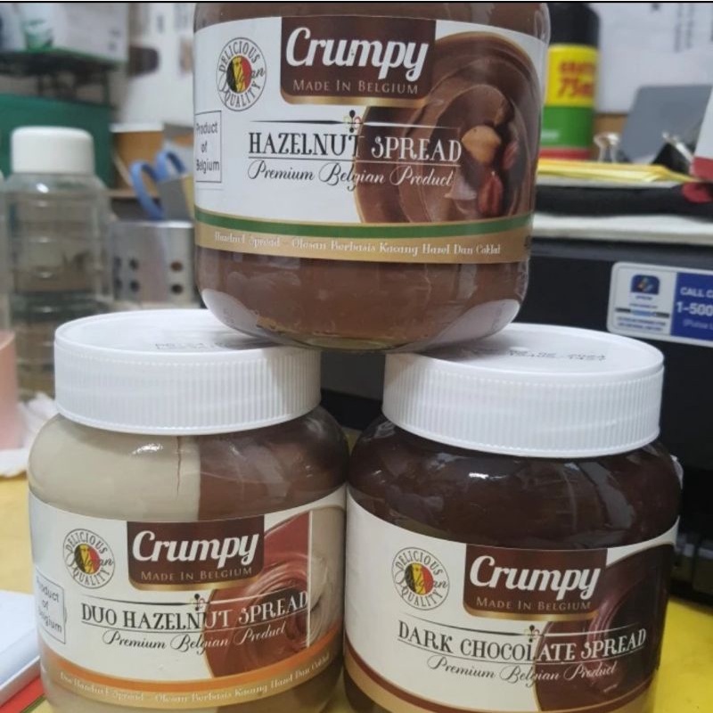 

COD Crumpy duo hazelnut selai chocolate belgian