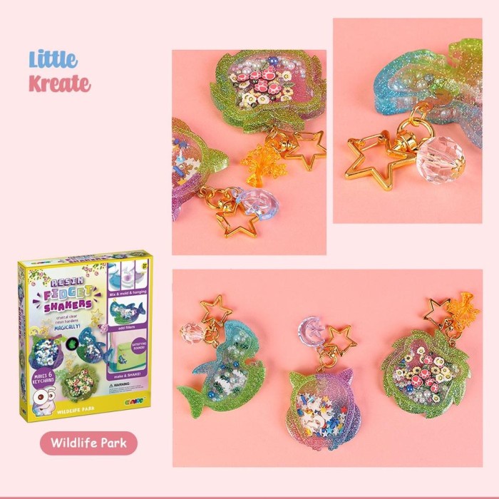 

promosi Mainan DIY Resin Fidget Shaker / Mainan Edukasi / Kerajinan Tangan / - Wildlife Park