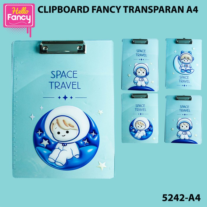 

Clipboard Transparan / Papan Jalan Mika A4 5242-A4-CLIPBOARD-RANDOM