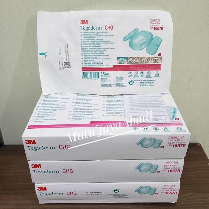Tegaderm CHG 1657R 3M Size 8.5cm x 11.5cm / 1 Lembar Tegaderm
