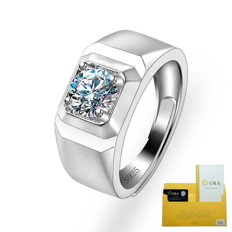 (with Gra Certificate) Cincin 1 Karat Moissanite