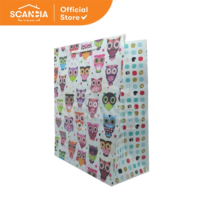 

SCANDIA Paper Bag Gift Bag 26x32.4 Cm Owl (SC0467)