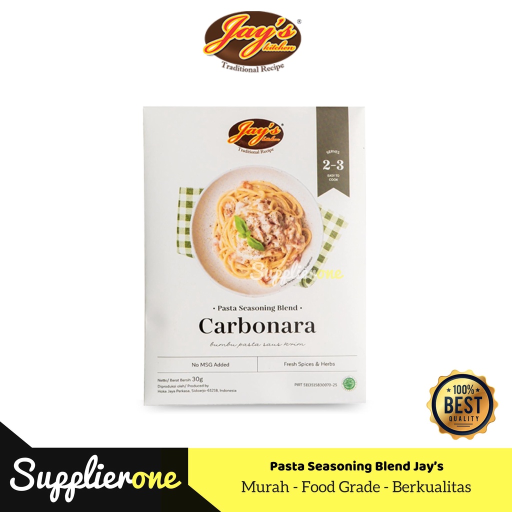 

Jays Carbonara Pasta Seasoning Blend / Jays Pasta Seasoning Blend / Bumbu Pasta Spaghetti / Bumbu Spaghetti / Bumbu Instan / Carbonara Pasta / Saos Bolognese / Saus Spaghetti / Bolognese Sauce / Saos Spageti Bolognese