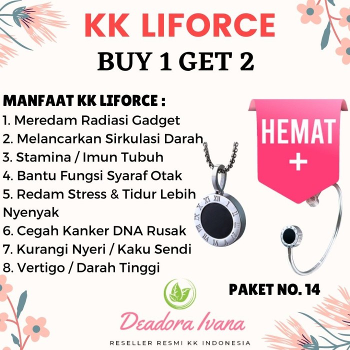 [ READY STOCK ] PROMO Gelang KK LIFORCE Bracelet Millennial / KK Indonesia / ORI