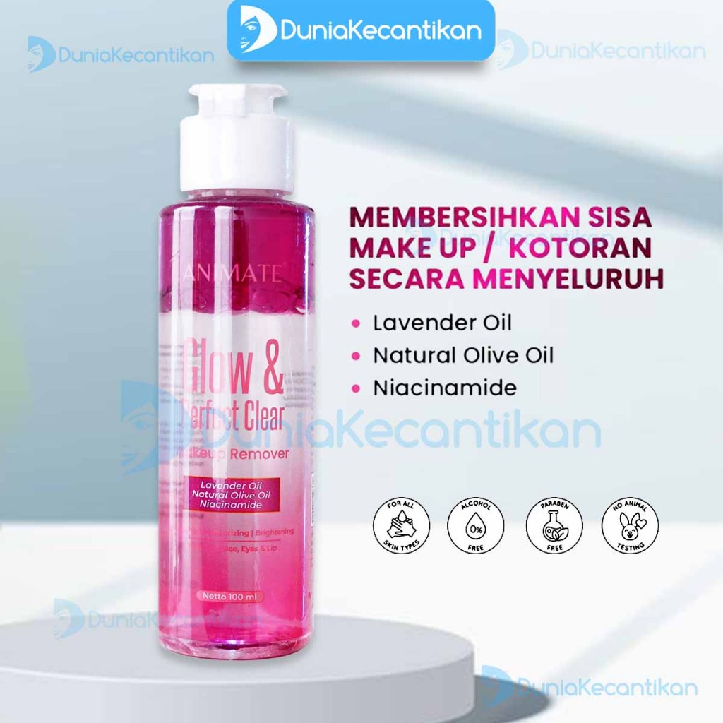 New Product Animate Glow & Perfect Clear Makeup Remover Pembersih Make Up Penghapus Makeup Micellar 