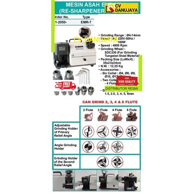 Mesin Asah End Mill Endmill  - EMR 7 WIPRO