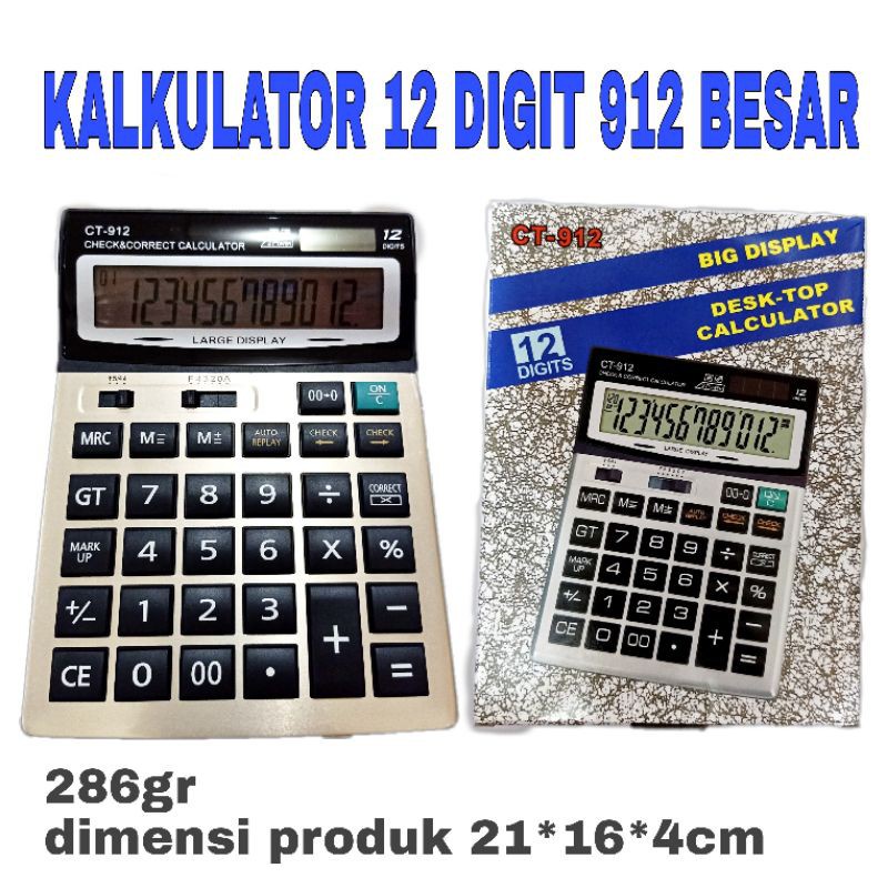 

KALKULATOR CT-912 BESAR