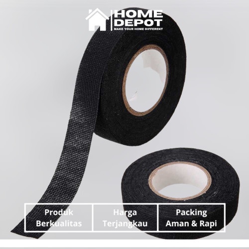 

Lakban Kabel Listrik Adhesive Cloth Wiring Tape 19 mm