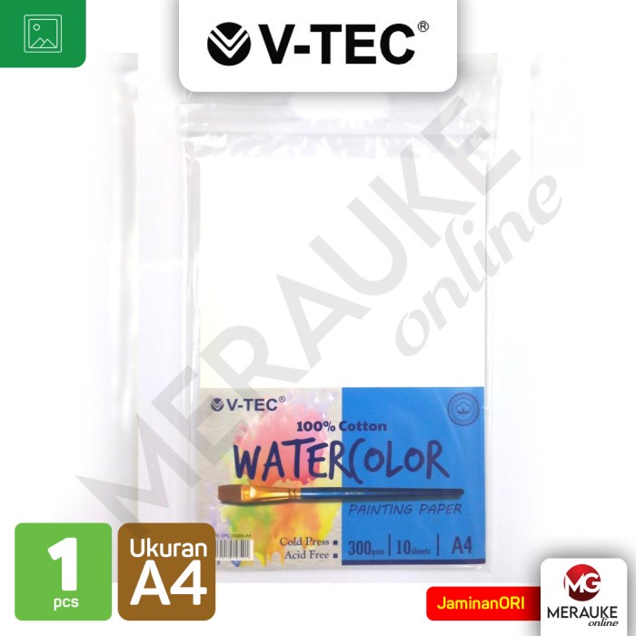 

V-TEC Watercolor Painting Paper 300gsm Cotton CPP-103003 A4