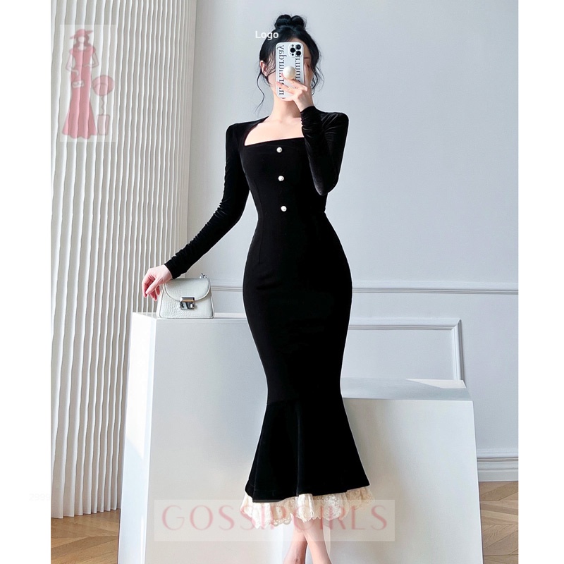 GossipGirls - DR9336 DRESS WANITA DRESS KOREA 2023 NEW ARRIVAL FASHION IMPROVED MINI DRESS INNER DRE