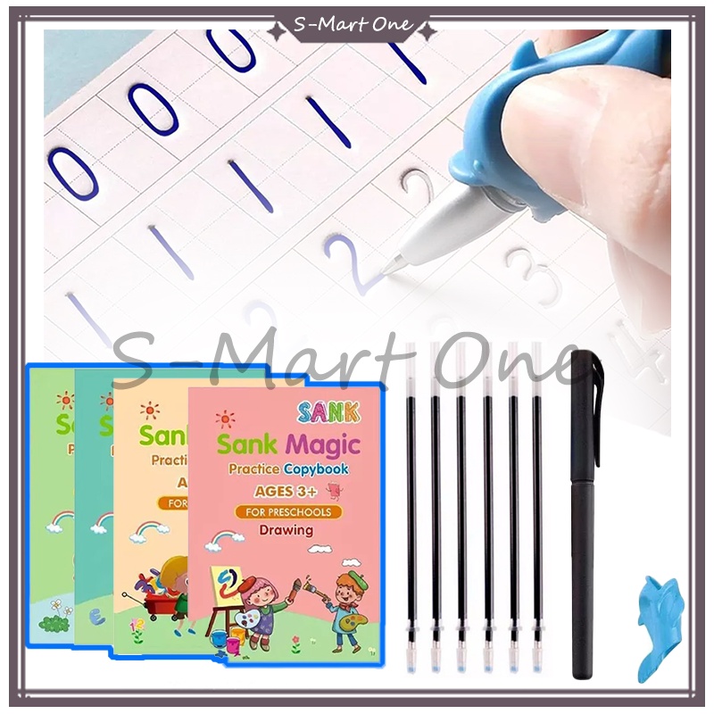 

Buku Belajar Menulis Ajaib/Writing Copy Book Magic Book 3D Anak Tk Buku/Sank Magic Practice Writing Book/Magic Book 3D Anak TK BUKU/Practice writing Copy Book
