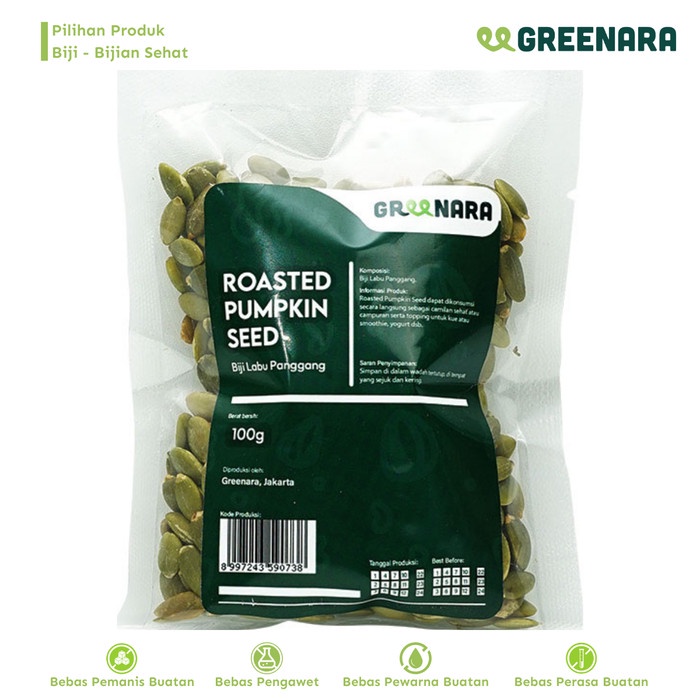 

[PREMIUM] Biji Labu Panggang 100gr / Roasted Pumpkin Seed KUALITAS TERBAIK