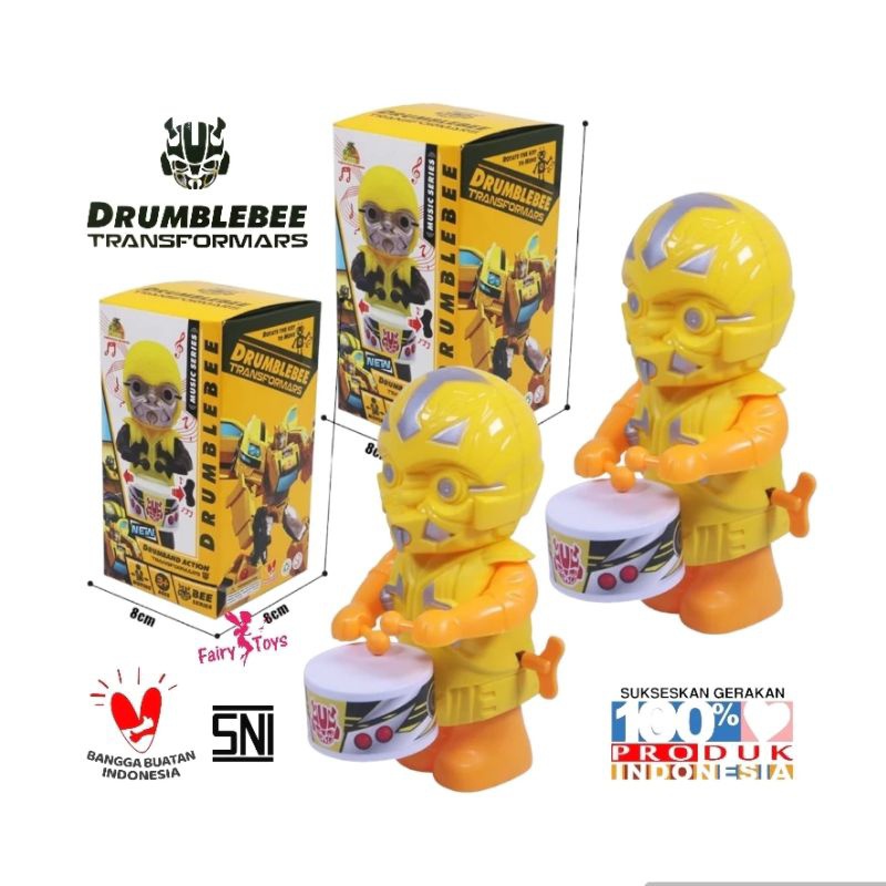 YZ Mainan Anak Bumblebee Transformers Drum Drumblebee Pukul Drum OCT5115